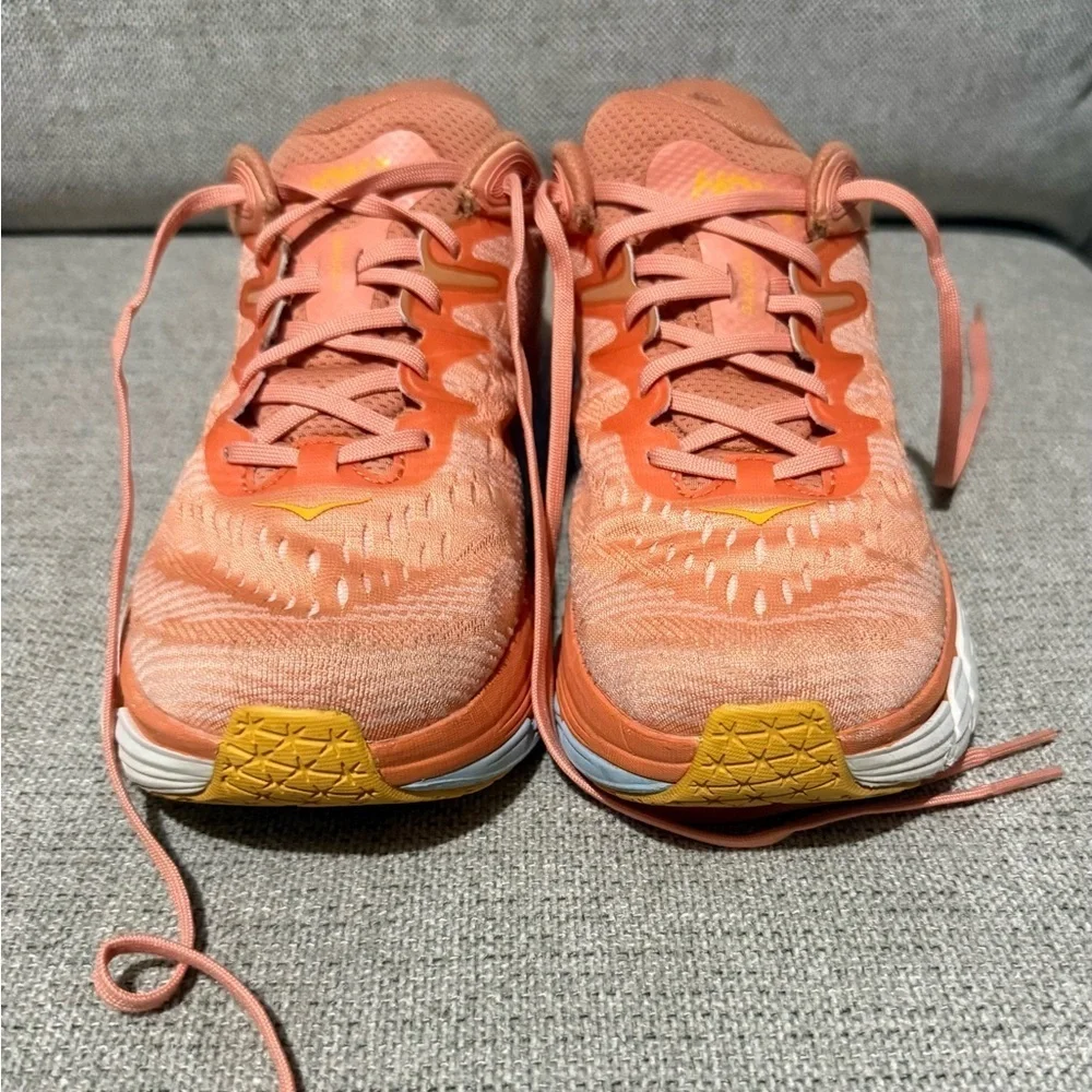 Hoka Women's Orange and Blue Athletic Shoes